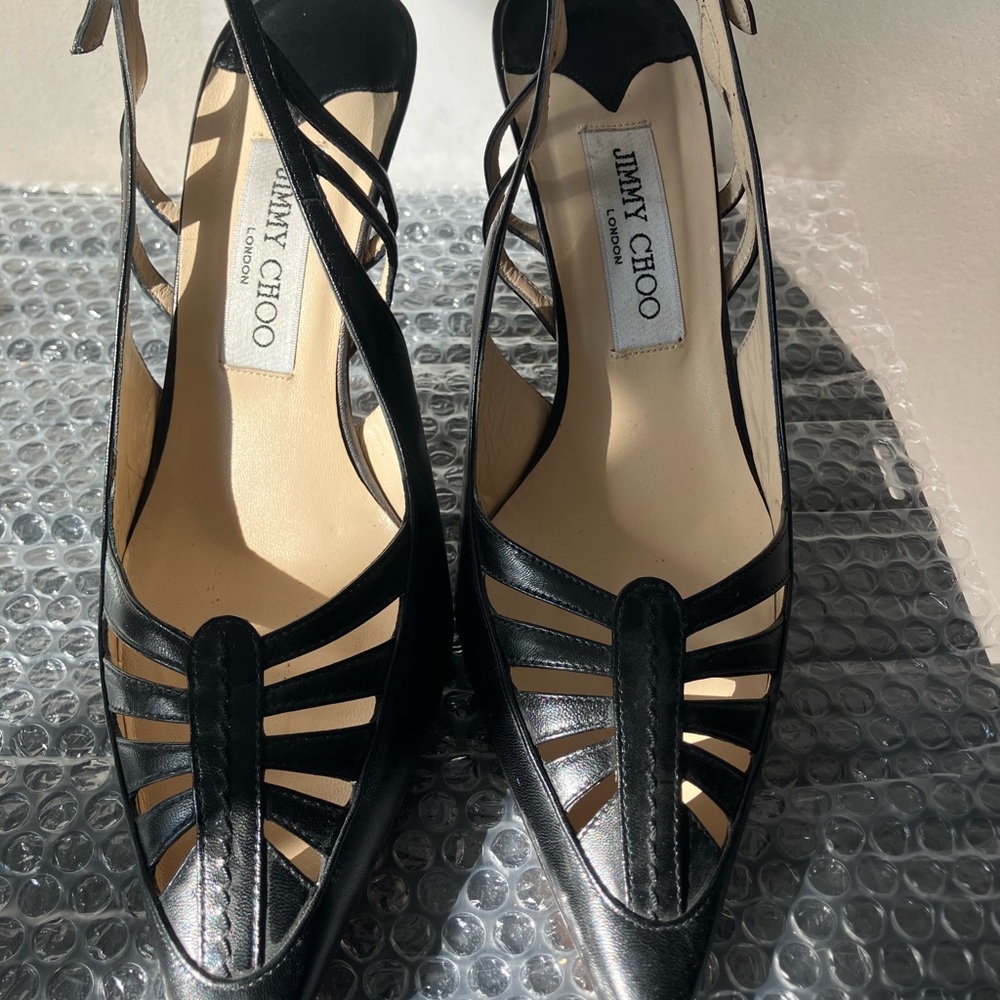 Jimmy Choo Black Slingback Heels